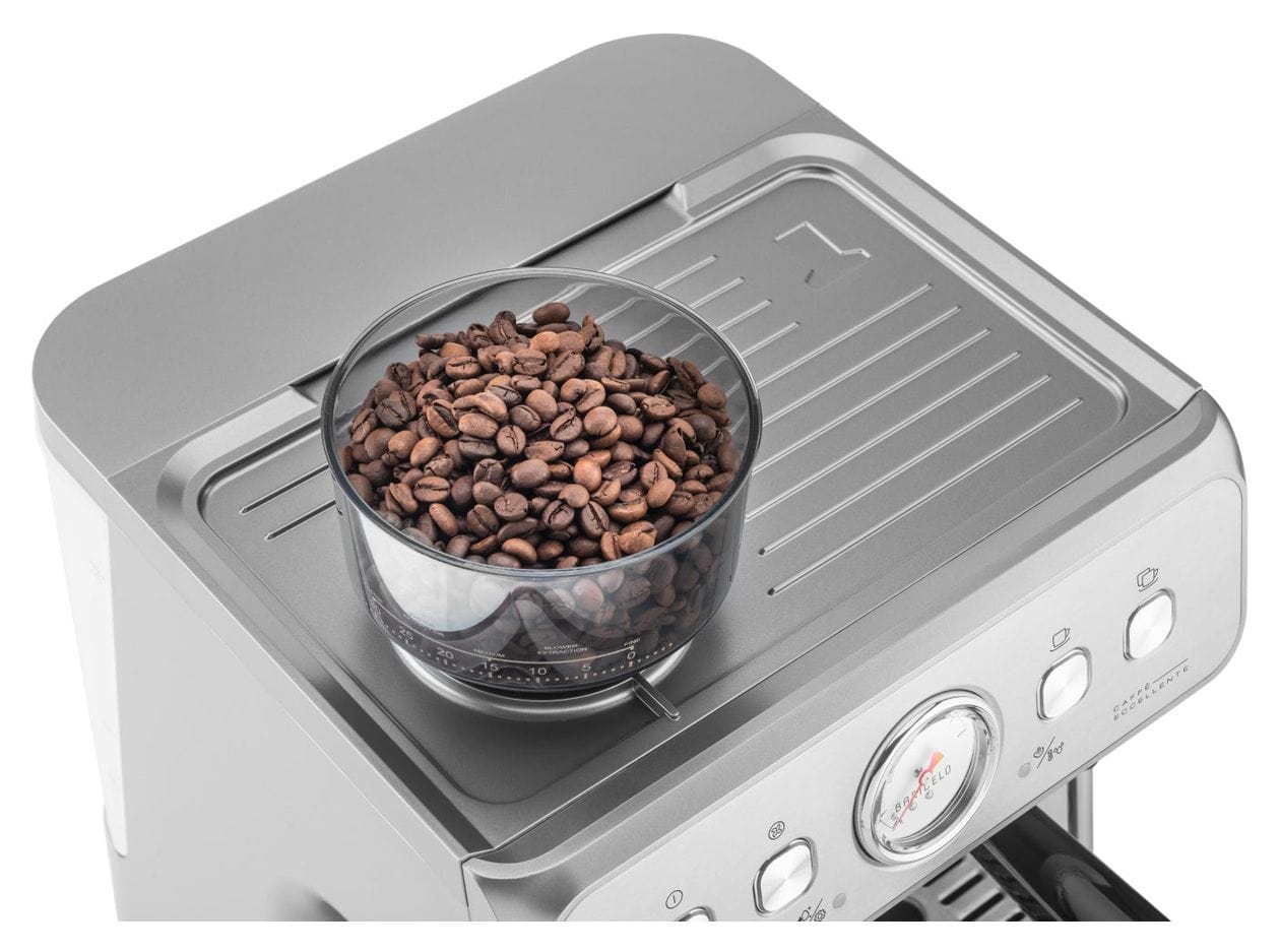 Baricelo Siebträger Kaffeemaschine 15 bar 1550 W  (Silber, Edelstahl) 