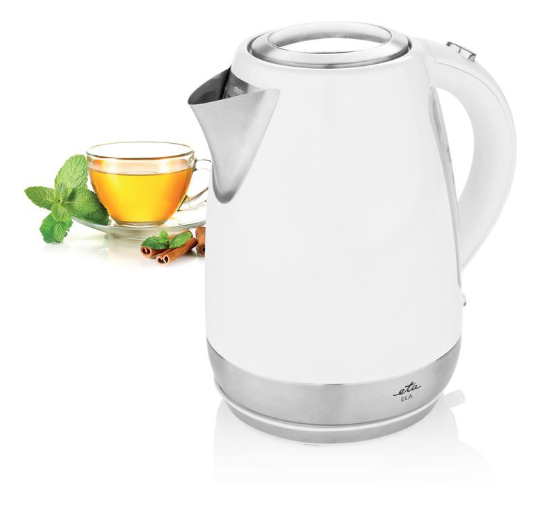 Ela 1,7 l Wasserkocher 2100 W  (Edelstahl, Weiß) 