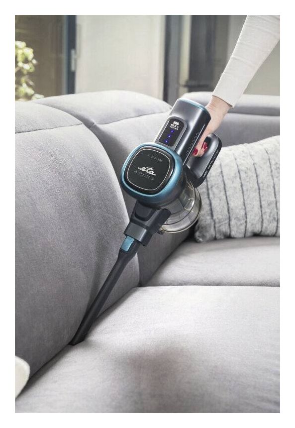 Fenix Handstaubsauger Beutellos bis 40 min Laufzeit 25,2 V HEPA  (Blau, Grau) 