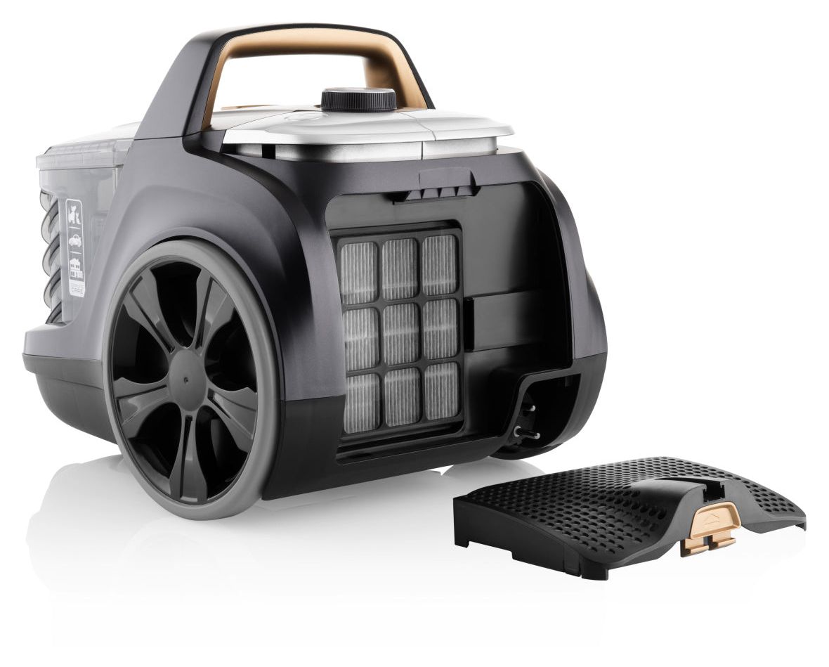 Grande Animal Bodenstaubsauger Beutellos 850 W HEPA (Schwarz, Gold, Silber) 