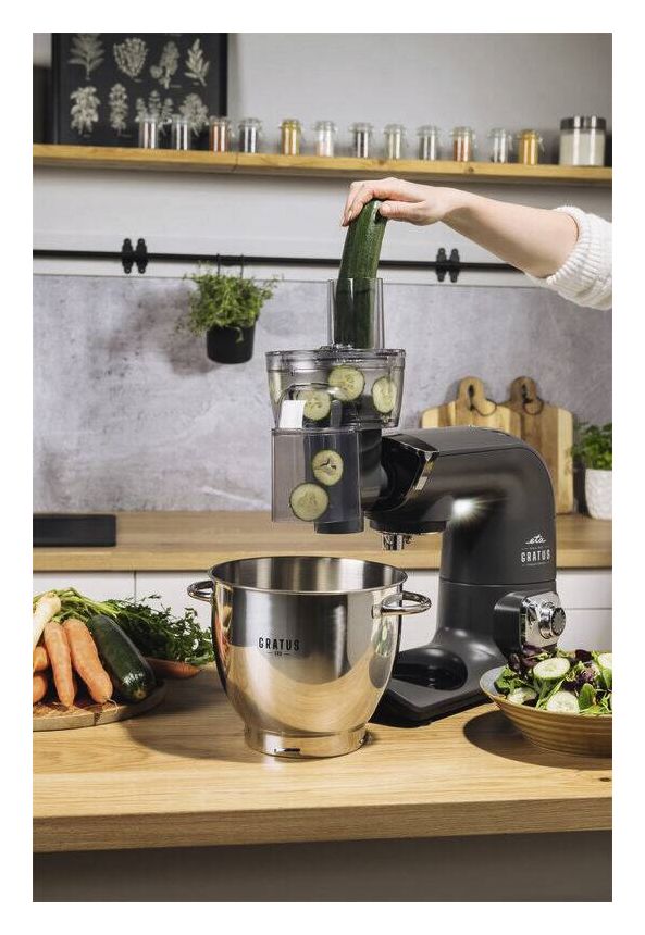 Gratus Evo 1500 W Küchenmaschine 5,5 l  (Grau, Edelstahl) 