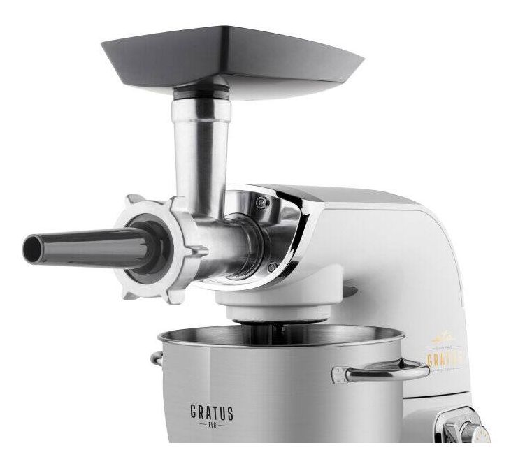 Gratus Evo Max 1500 W Küchenmaschine 5,5 l  (Grau, Edelstahl) 