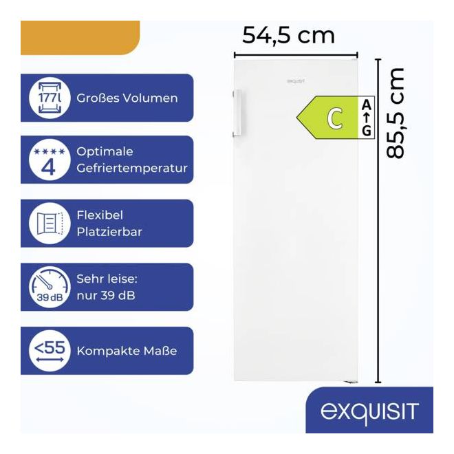 GS230-H-050C 177 l Gefrierschrank 123 kWh Jahr  (Weiß) 