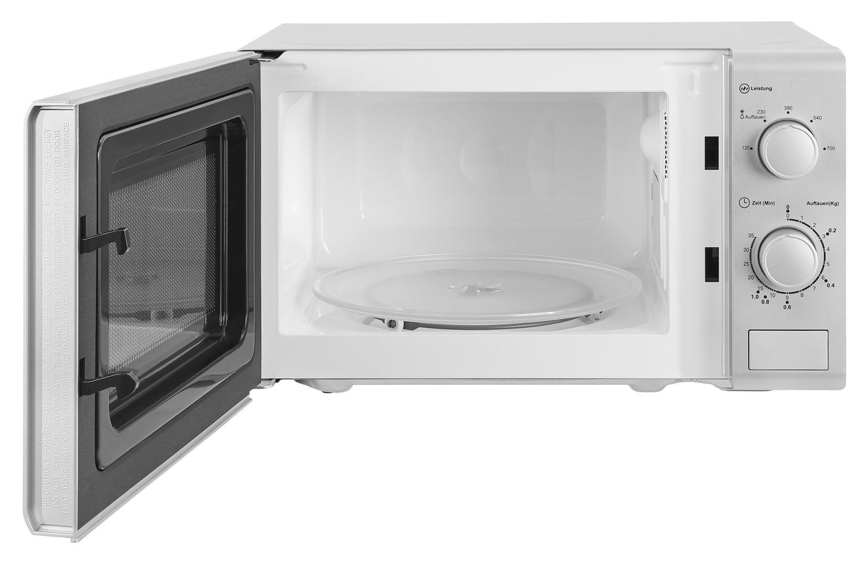 MW900-030 Freistehende Mikrowelle 700 W Größe: klein 5 Stufen  (Silber) 