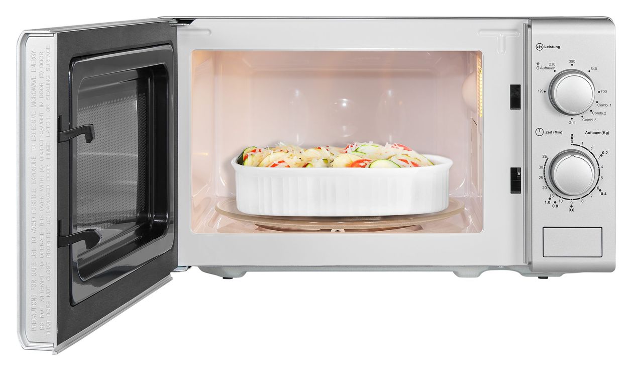 MW900-030G Standgeräte Solo 700 W Größe: klein 5 Stufen Grill  (Silber) 