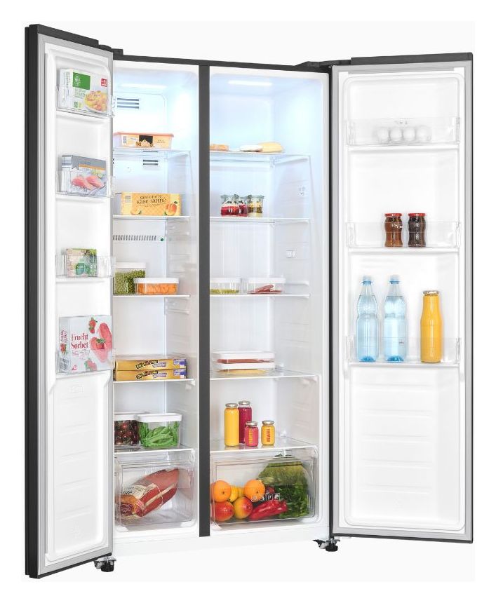 SBS46-040D Side-by-Side Kühl-/ Gefrierkombination 291 l / 151 l 230 kWh NoFrost 1770 mm x 910 mm  (Anthrazit) 