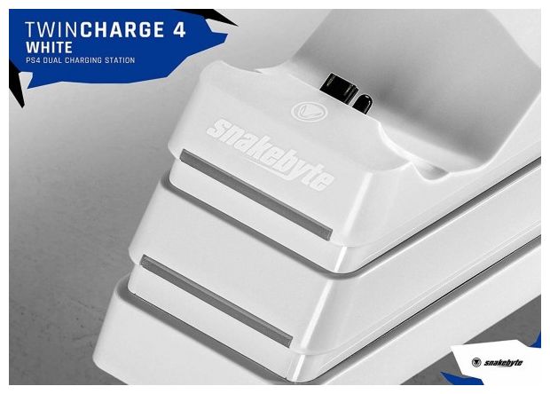 Twin Charge 4 Analog / Digital Gamepad PlayStation 4 kabelgebunden&kabellos (Weiß) 
