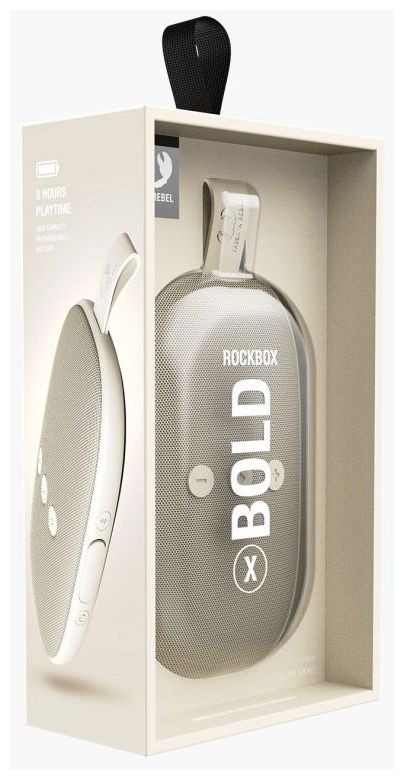 Rockbox Bold X Bluetooth Lautsprecher Wasserdicht IPX7 (Sand) 