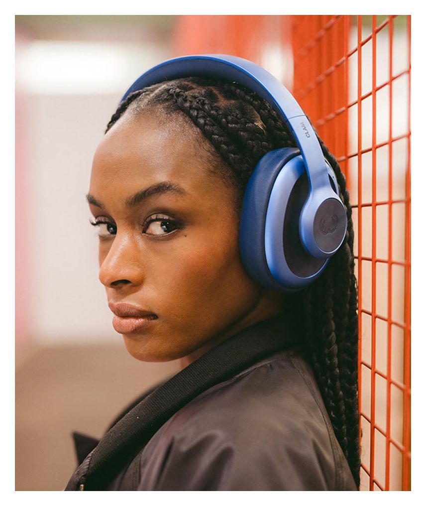 Clam Ace Over Ear Bluetooth Kopfhörer kabellos USB Typ-C  (Blau) 