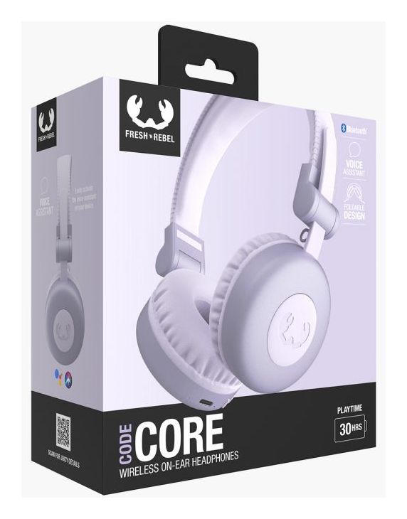 Code Core Ohraufliegender Bluetooth Kopfhörer kabellos 30 h Laufzeit USB Typ-C  (Lila) 