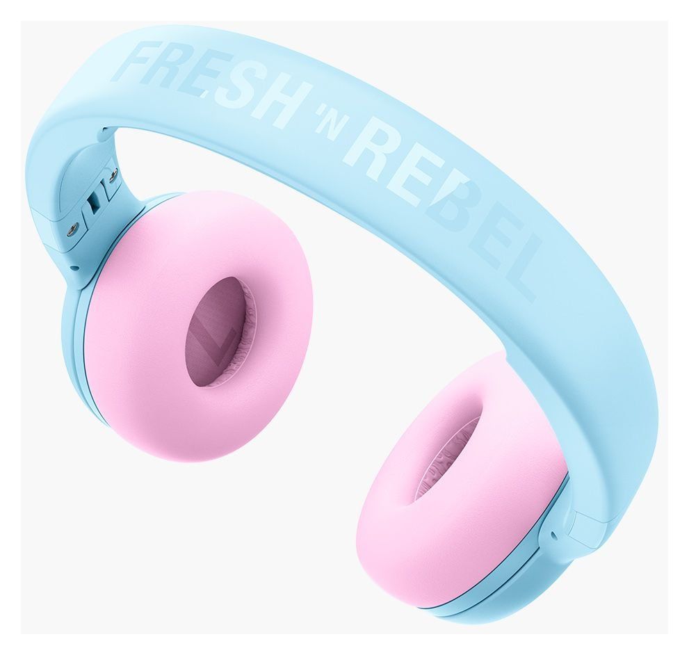 Code Junior Ohraufliegender Bluetooth Kopfhörer kabellos 48 h Laufzeit USB Typ-C  (Blau, Pink) 
