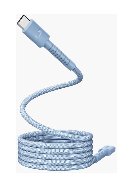 FlexWave Stecker Rundkabel USB C auf USB C bis 100 W 2 m  (Cyan) 