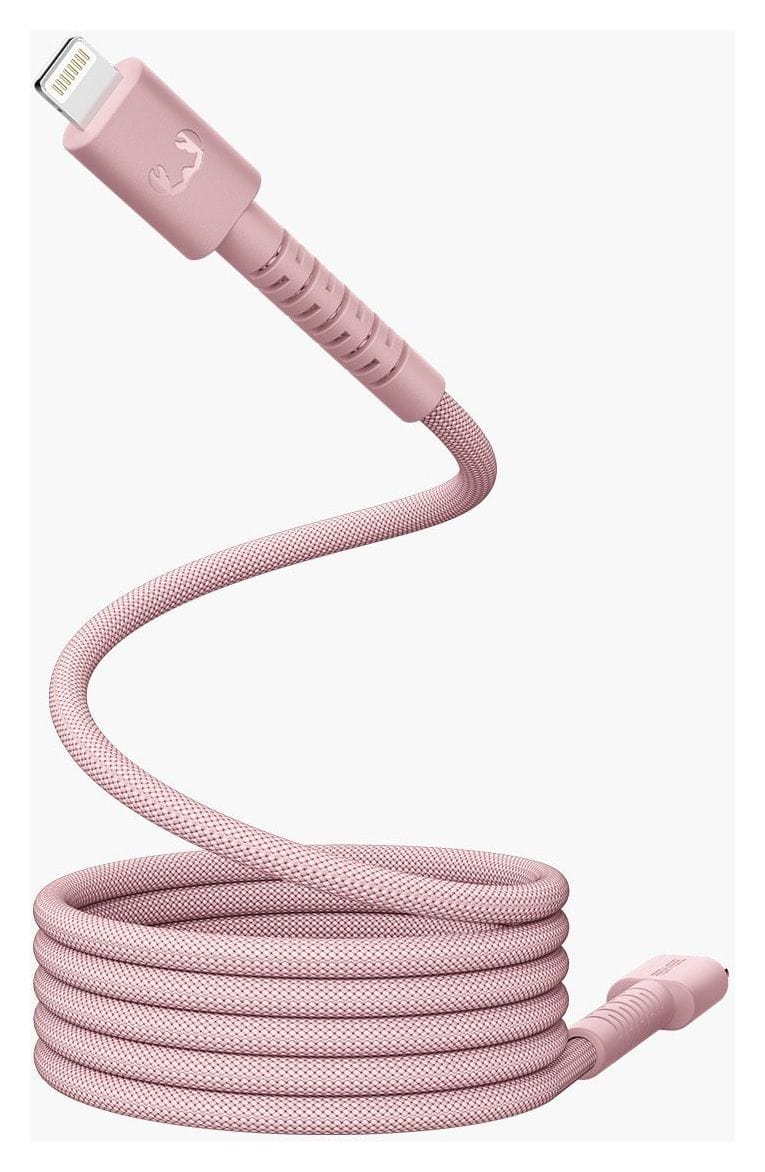 FlexWave Stecker Rundkabel Lightning auf USB C 2 m  (Pink) 