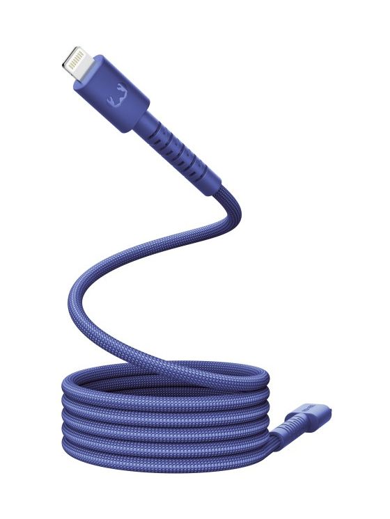 FlexWave Rundkabel Lightning auf USB C Männlich 2 m  (Blau) 