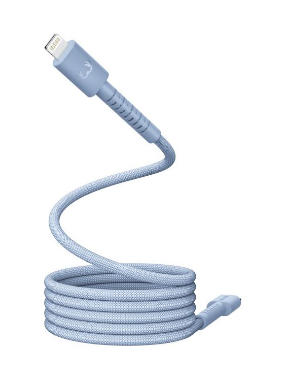 FlexWave Rundkabel Lightning auf USB C Männlich 2 m  (Blau) 