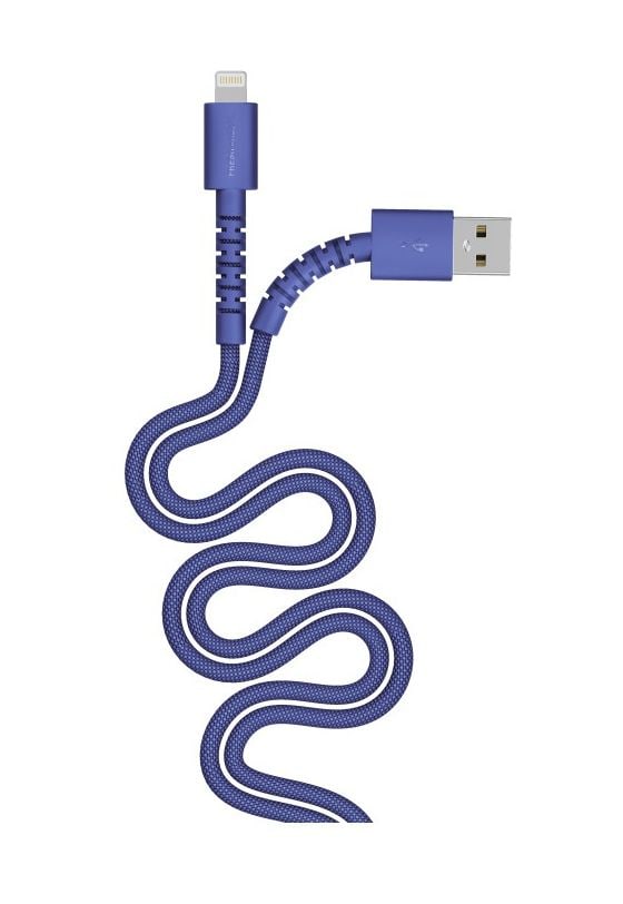 FlexWave Stecker Rundkabel Lightning auf USB A 2 m  (True Blue) 