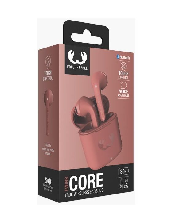 Twins Core In-Ear Bluetooth Kopfhörer Kabellos TWS 6 h Laufzeit  (Rot) 
