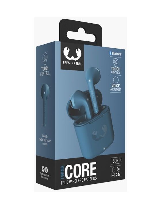 Twins Core In-Ear Bluetooth Kopfhörer Kabellos TWS 6 h Laufzeit  (Blau) 