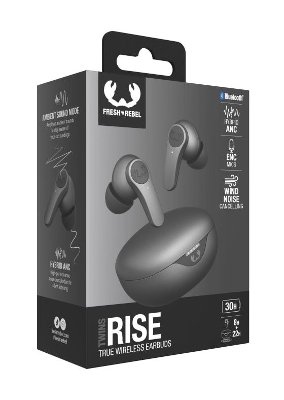 Twins Rise ANC In-Ear Bluetooth Kopfhörer Kabellos TWS IPX4  (Grau) 