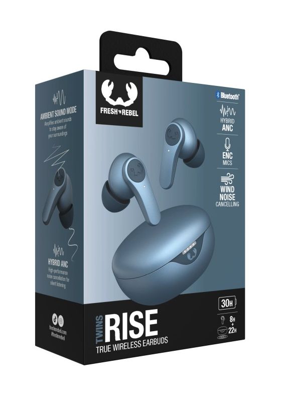 Twins Rise ANC In-Ear Bluetooth Kopfhörer Kabellos TWS IPX4  (Blau) 