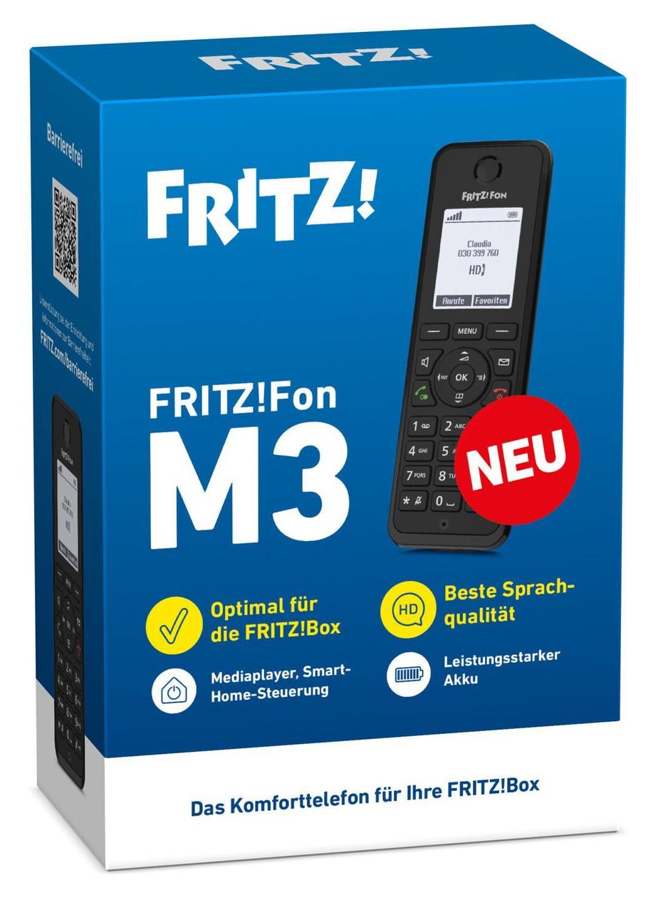 Fritz!Fon M3 DECT-Telefon  (Schwarz) 