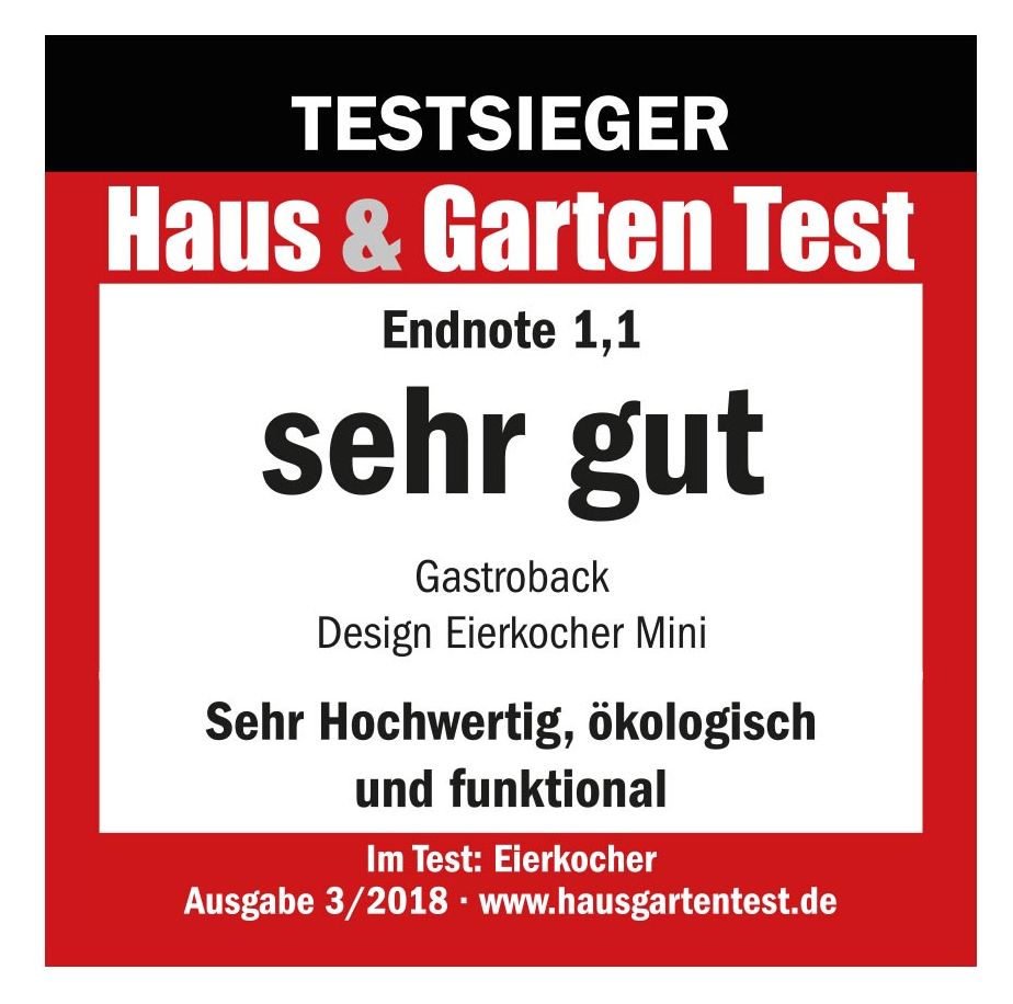 42800 Design Eierkocher für 3 Eier  (Schwarz, Edelstahl) 