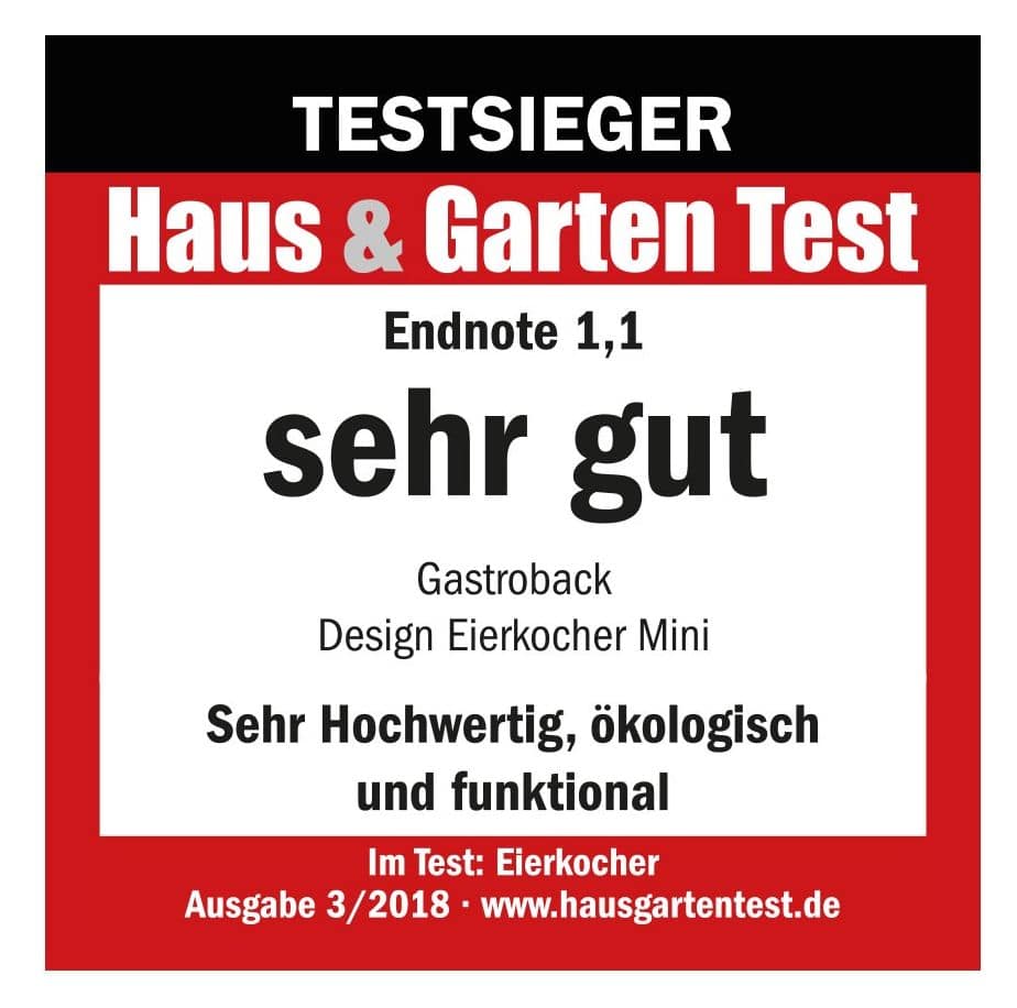 42800 Design Mini Eierkocher für 3 Eier  (Schwarz/Edelstahl) 