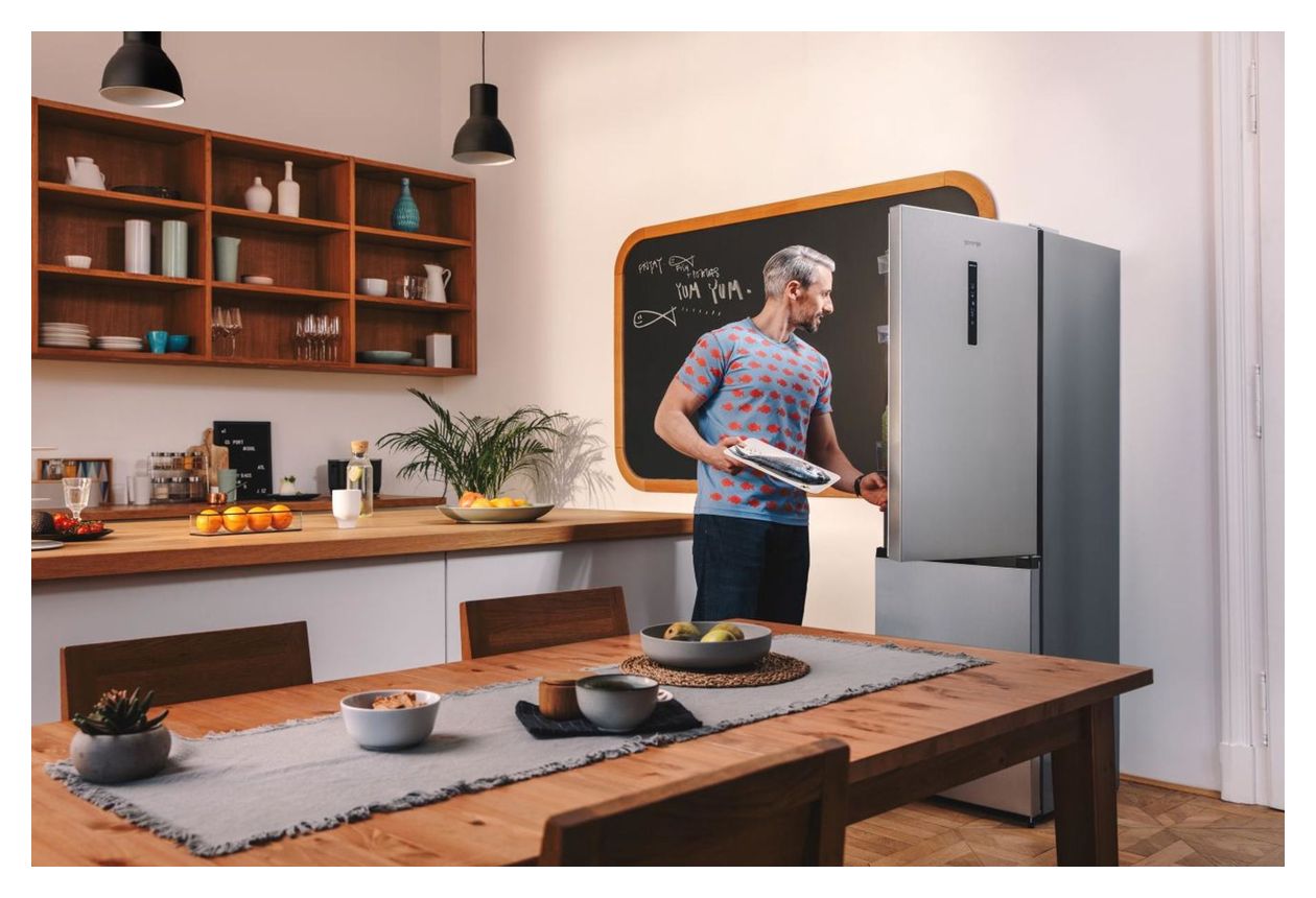 NRK619CAXL4 304 l / 97 l Kühl-Gefrierkombi freistehend NoFrost 155 kWh Jahr  (Grau) 