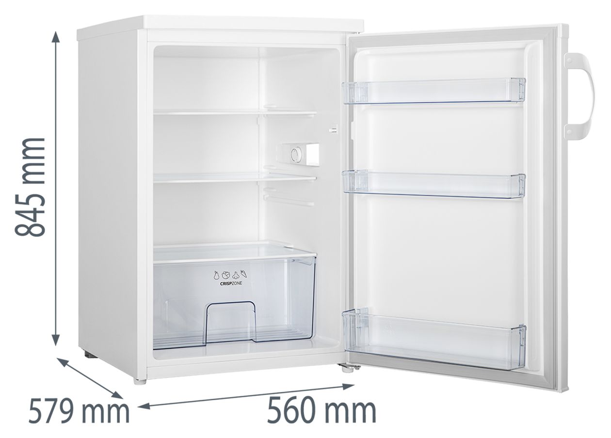R49CPW 133 l / 133 l Tischkühlschrank EEK: C 58 kWh Jahr  (Weiß) 