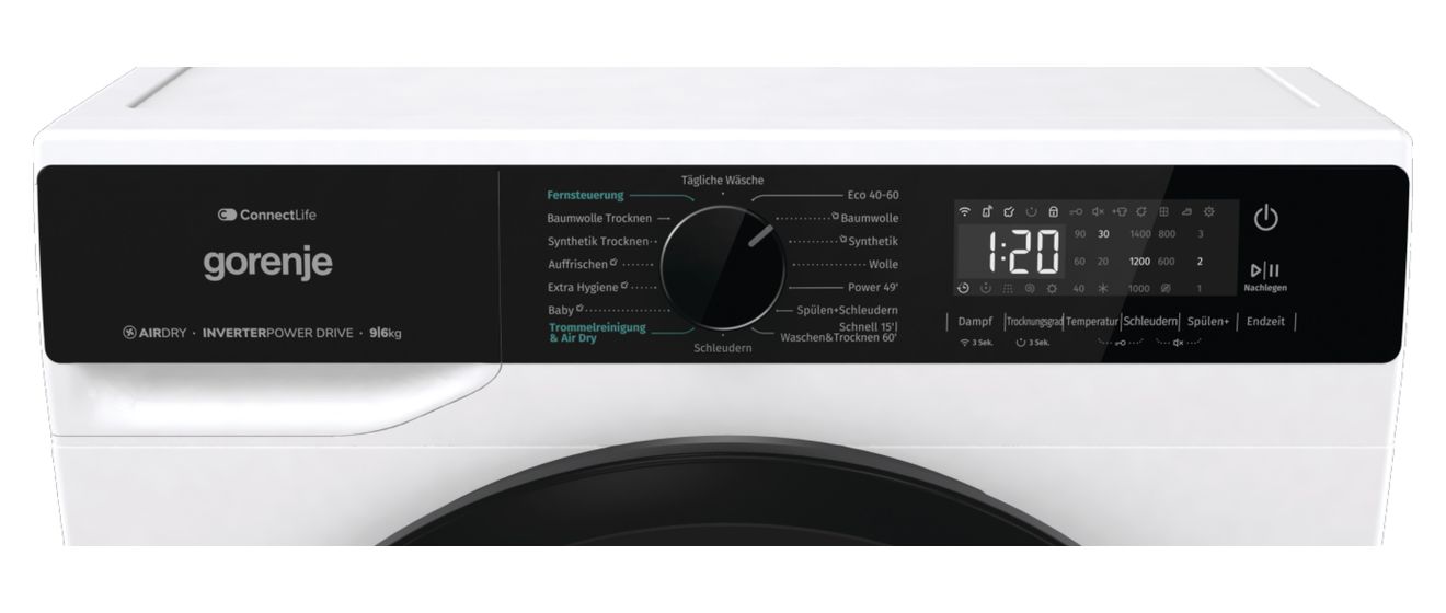 WD2PA964ADW1/DE 9 kg 6 kg Kondensations Waschtrockner 1400 U/min 