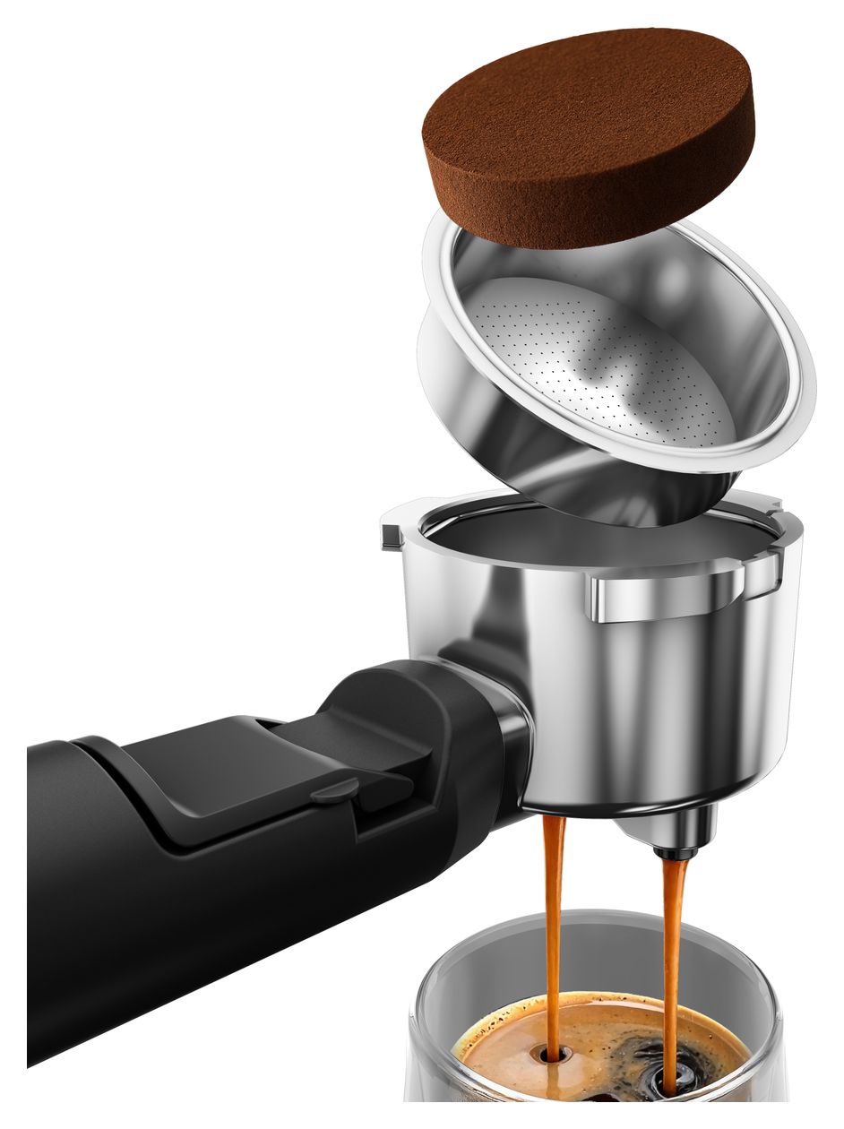 KSM8530 Siebträger Kaffeemaschine 20 bar 1688 W  (Schwarz, Braun) 