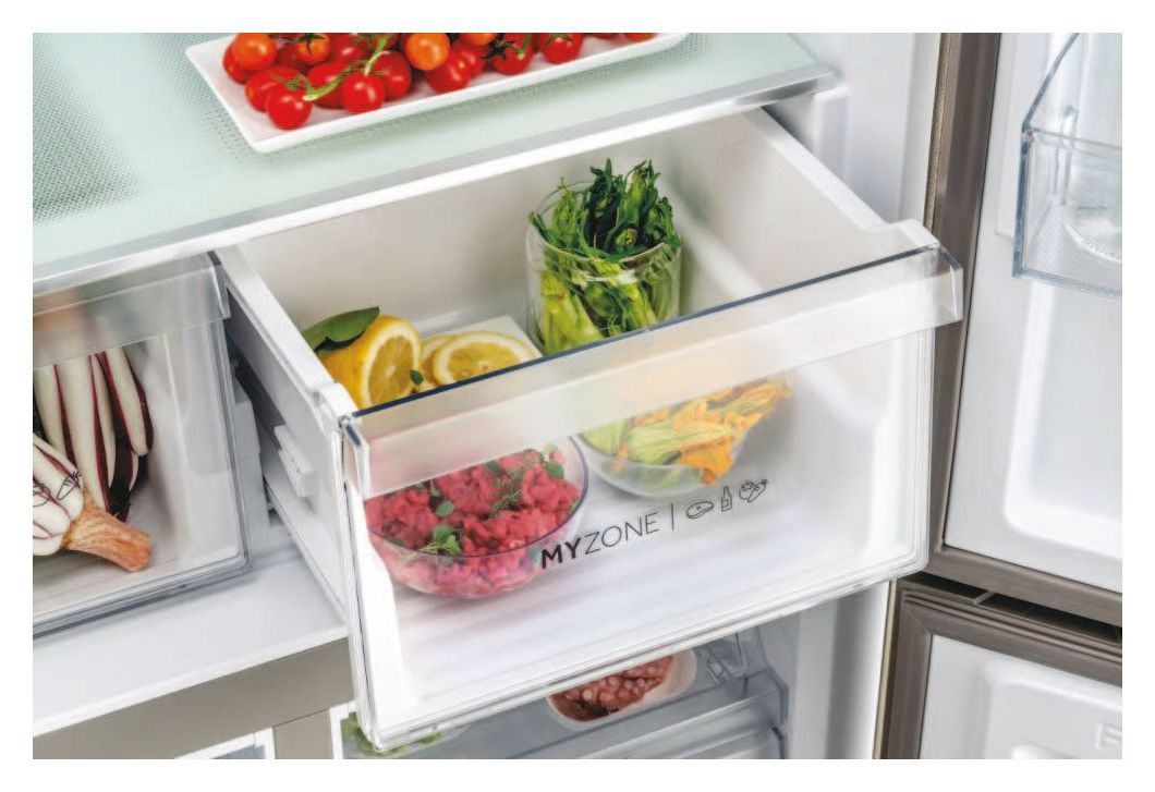 HCR5919FOPG Side-by-Side Kühl-/ Gefrierkombination 354 l / 174 l 360 kWh NoFrost 1900 mm x 908 mm  (Grau) 