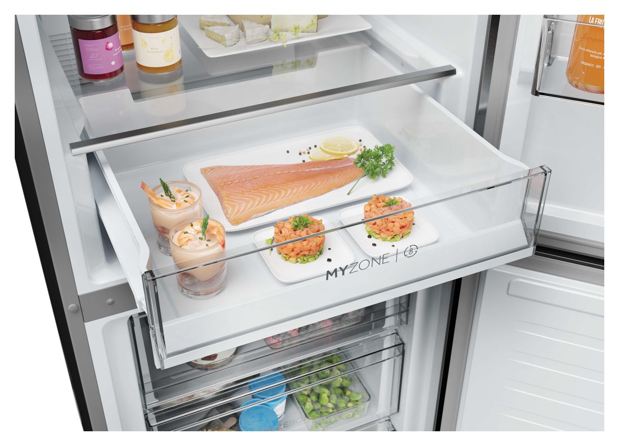 HDPW3620CNPK 289 l / 117 l Kühl-Gefrierkombi freistehend NoFrost 176 kWh Jahr  (Edelstahl) 