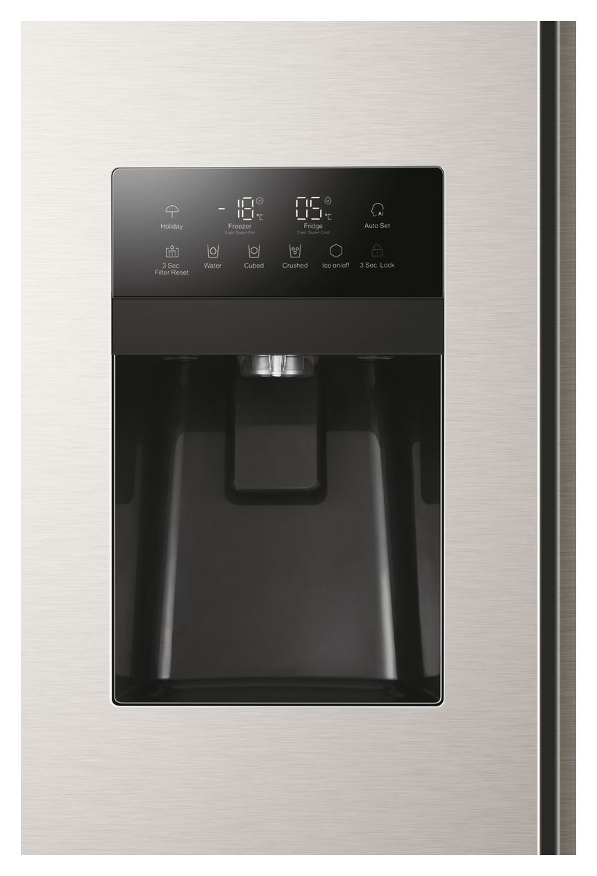 HSR3918FIMP Side-by-Side Kühl-/ Gefrierkombination 337 l / 178 l 393 kWh NoFrost 1775 mm x 908 mm  (Grau) 