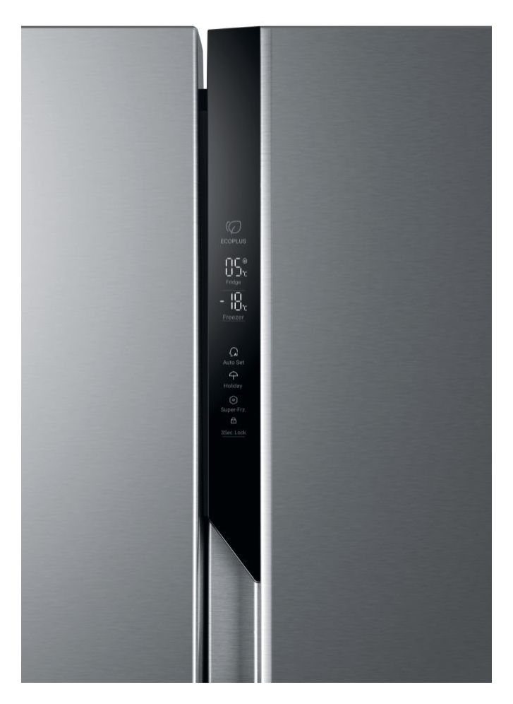 HSR3918FNPG Side-by-Side Kühl-/ Gefrierkombination 337 l / 191 l 399 kWh NoFrost 1775 mm x 908 mm  (Silber) 