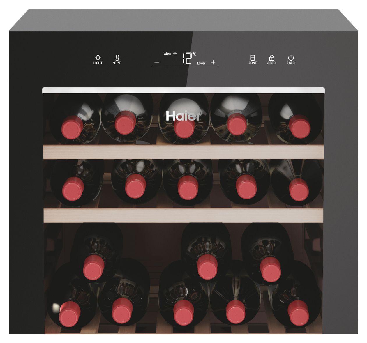 HWS77GDAU1 Weinkühler Freistehend EEK: G 2 Zonen 77 Flasche(n) 