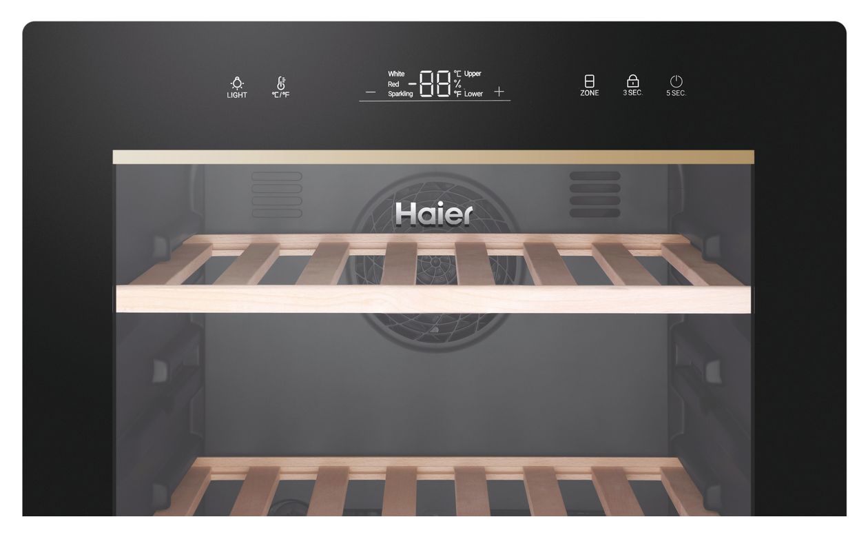 HWS79GDG Weinkühler Freistehend EEK: G 2 Zonen 79 Flasche(n) 