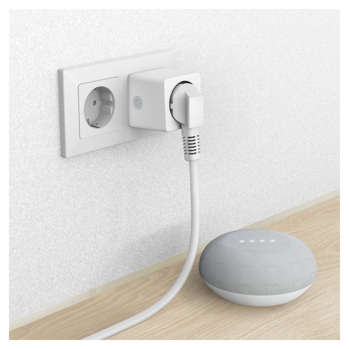 176575 WLAN-Steckdose "Mini", mit Stromverbrauchsmesser, per Sprache/App steuern 