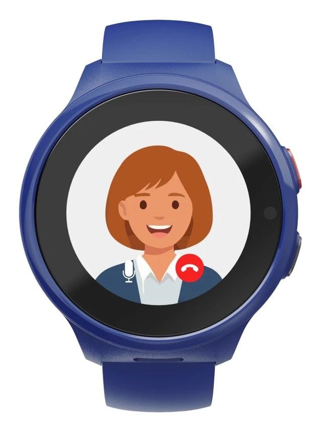 178672 Kinderuhr mit GPS Digital Smartwatch Rund IP67 48 h  (Blau) 