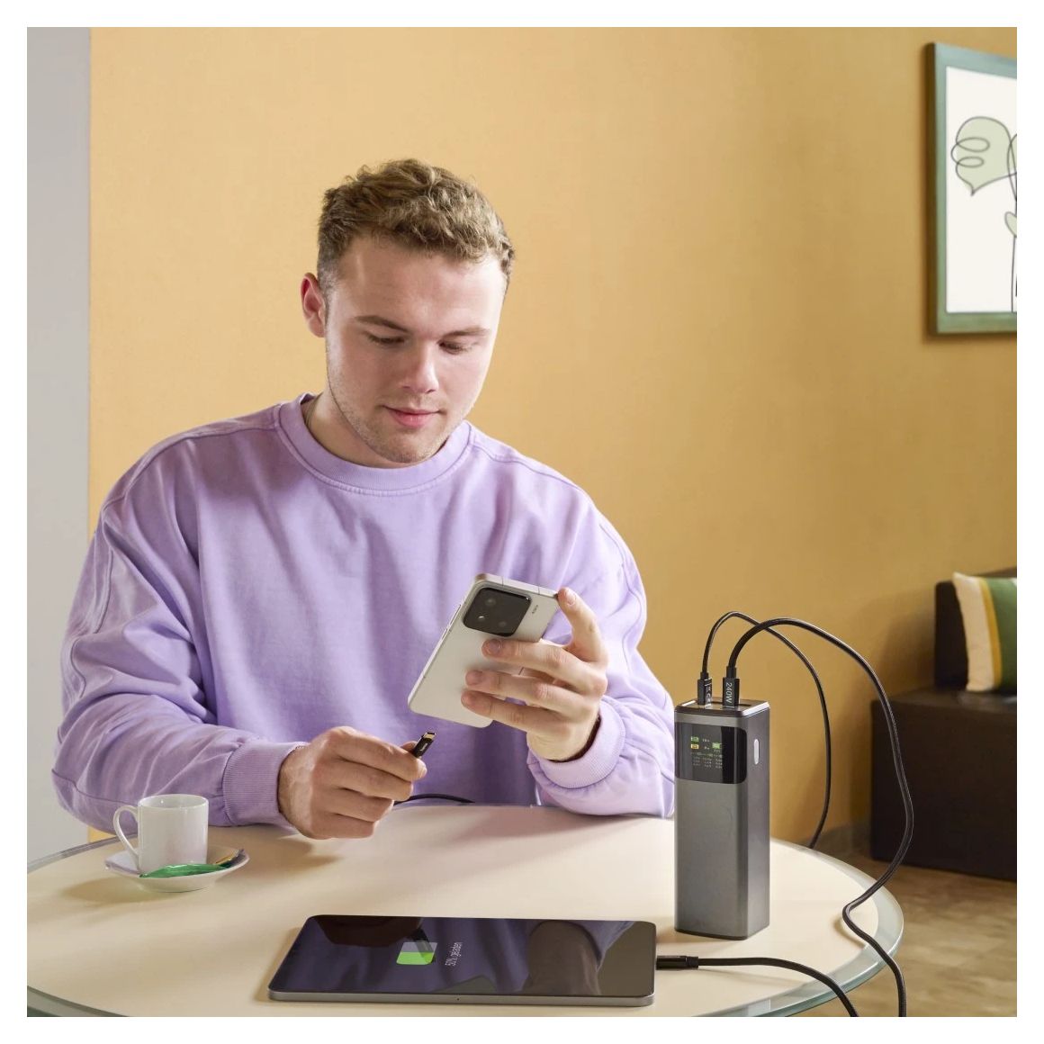 201743 Power Pack High Power 24000 mAh Powerbank USB Typ-C  (Grau) 