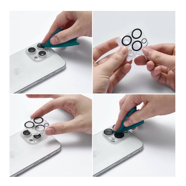 222747 Cam Protect Kameraobjektivschutz gehärtetes Glas 9H für  Apple iPhone 14 Pro / 14 Pro Max Bruchfest, Schlagfest, Schlagfest, Kratzresistent, Splitterfrei, Schockresistent 
