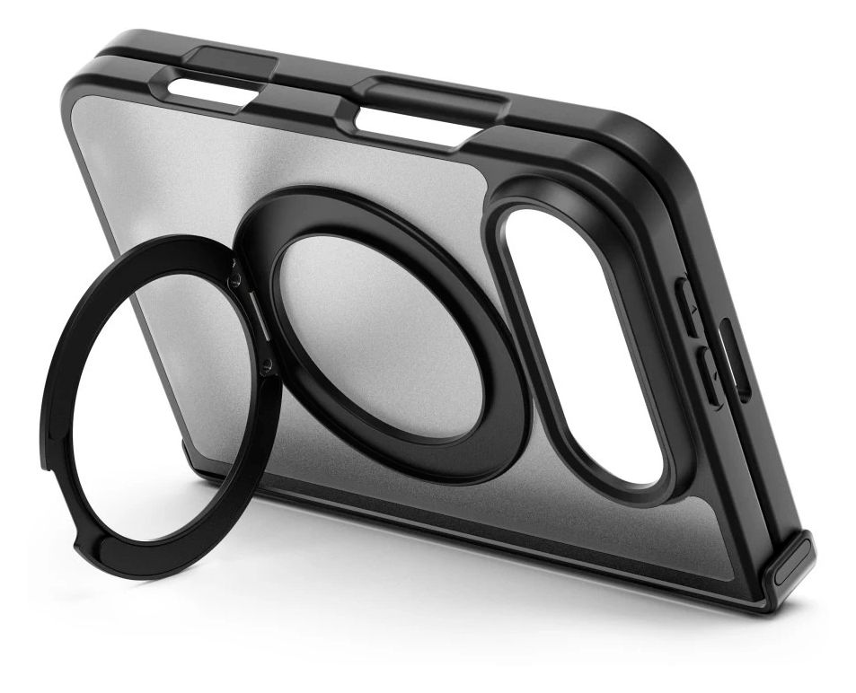 232490 Mag Hybrid Stand Cover für Apple iPhone Duo  (Schwarz) 