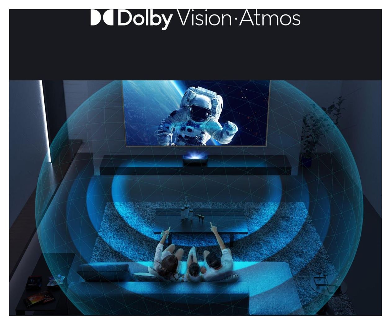 100L9HD 4K Laser TV inkl. Soft Daylight Screen 2,54 m (100 Zoll)  (Schwarz) 