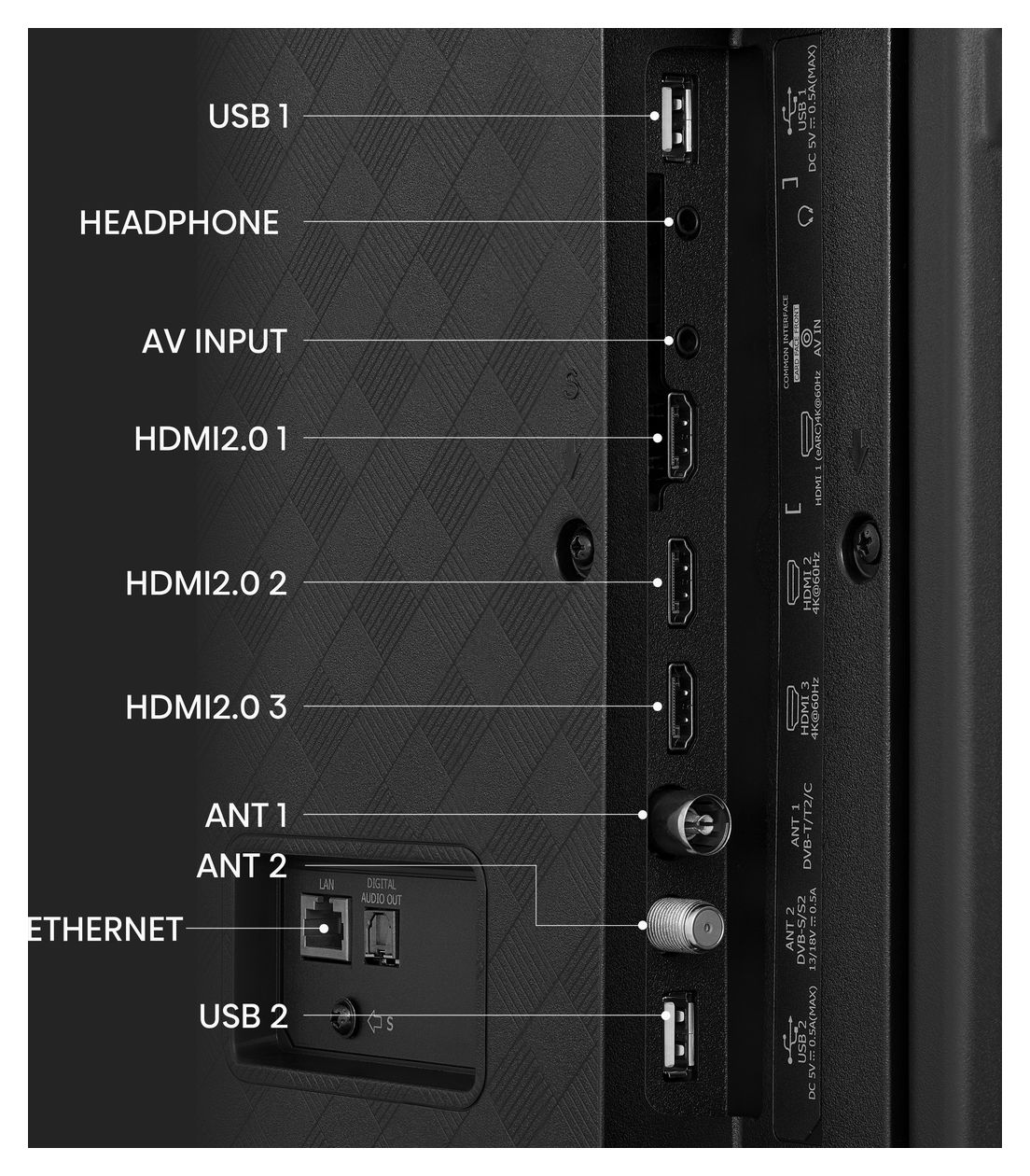 58A6K LED 147,3 cm (58 Zoll) Fernseher 4K Ultra HD VESA 200 x 300 mm 