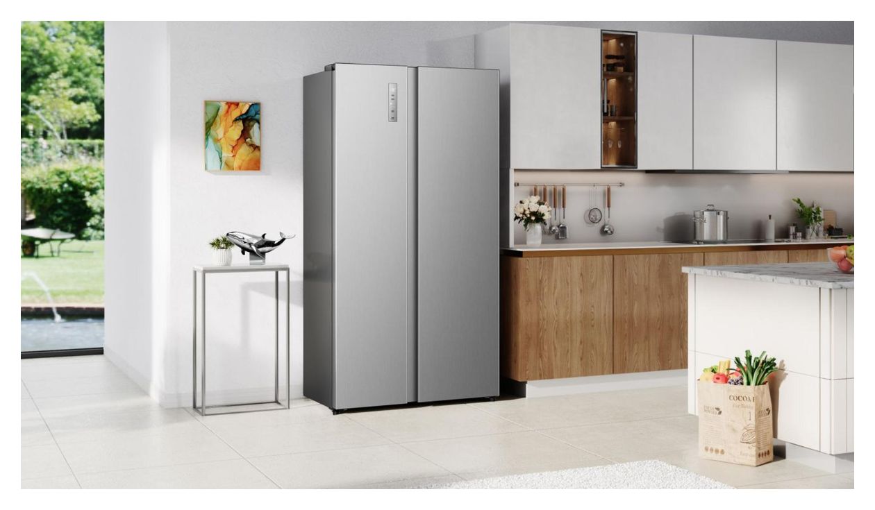 RS3P558NEIE Side-by-Side Kühl-/ Gefrierkombination 347 l / 197 l 318 kWh NoFrost 1786 mm x 911 mm  (Grau) 