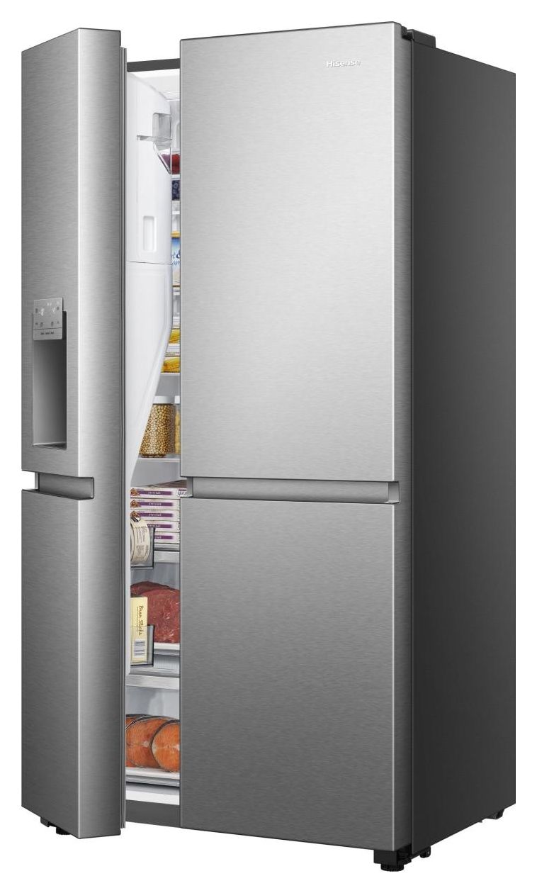 RS818N4TIC Side-by-Side Kühl-/ Gefrierkombination 417 l / 200 l 221 kWh NoFrost 1795 mm x 910 mm  (Grau, Edelstahl) 