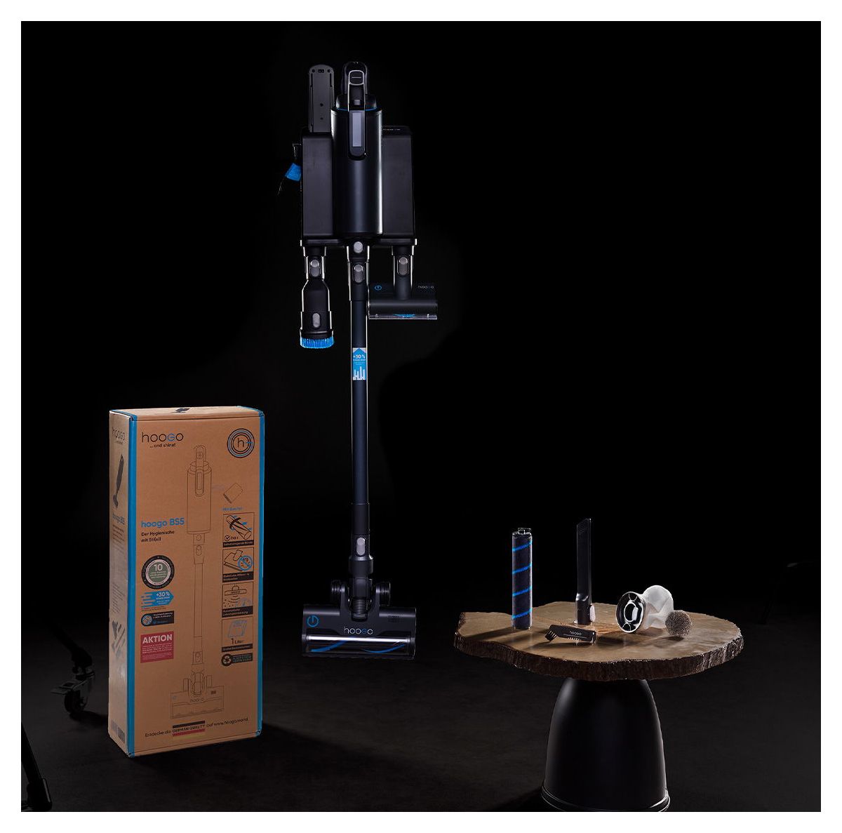 BS5 Handstaubsauger Beutellos bis 60 min Laufzeit 28,8 V HEPA  (Schwarz, Graphit) 