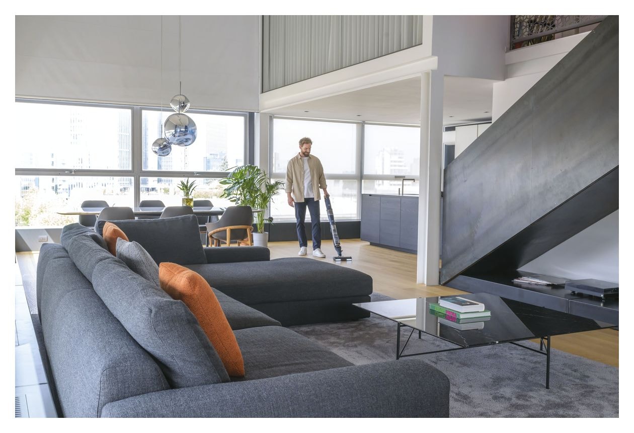 HFX20P011 Handstaubsauger Beutellos bis 30 min Laufzeit 21,6 V EPA  (Blau) 