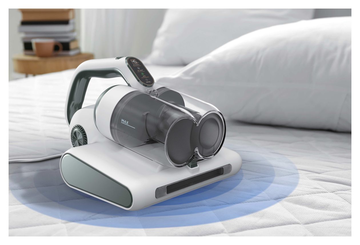 HMC510UV Milbensauger Handstaubsauger Beutellos Schaum  (Salbei, Weiß) 