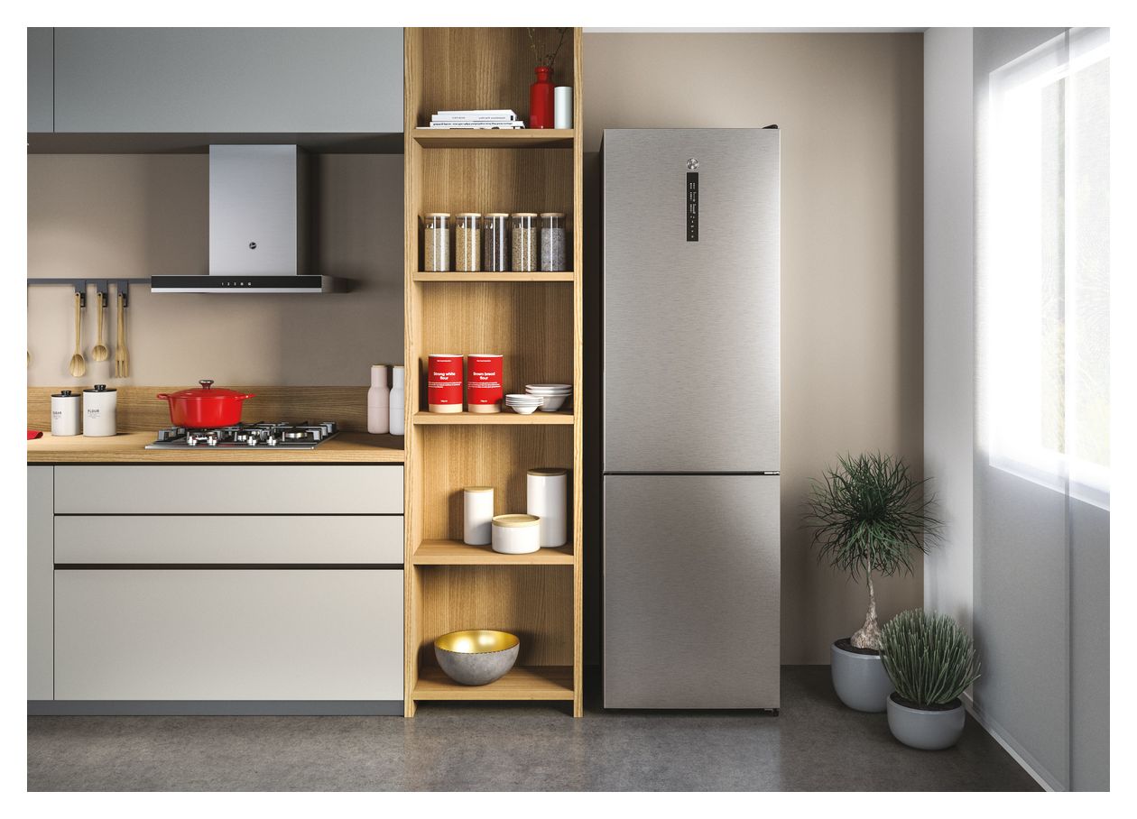 HOCE7620DX 258 l / 119 l Kühl-Gefrierkombi freistehend NoFrost 211 kWh Jahr  (Edelstahl) 